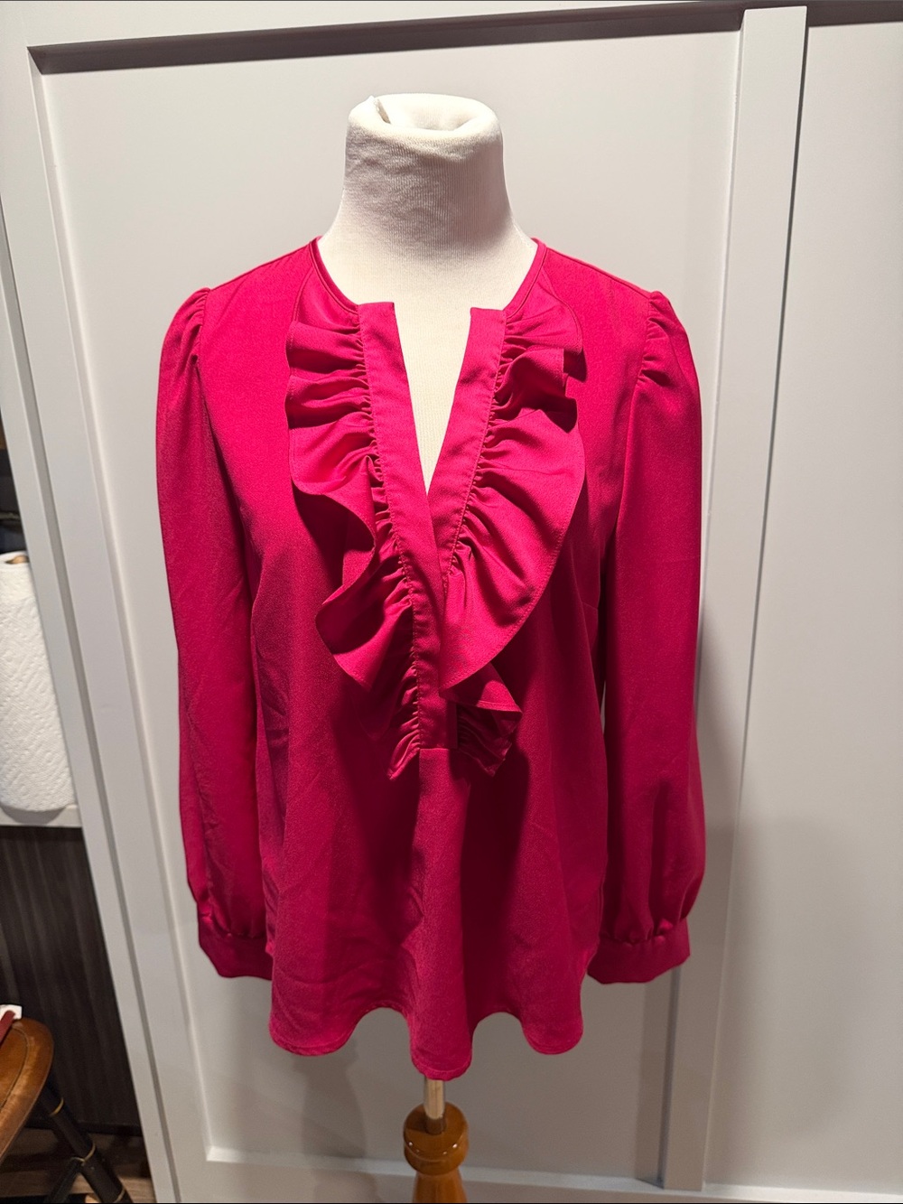 J. Crew Women's Bright Fuchsia Long-Sleeve Dress Shirt